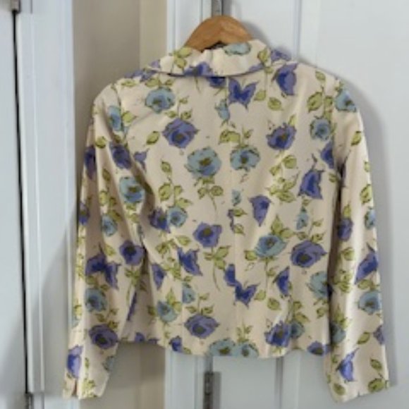 Women Suit 2 Piece Skirt and Jacket Floral Size 4 Talbots - Picture 2 of 5